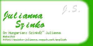 julianna szinko business card